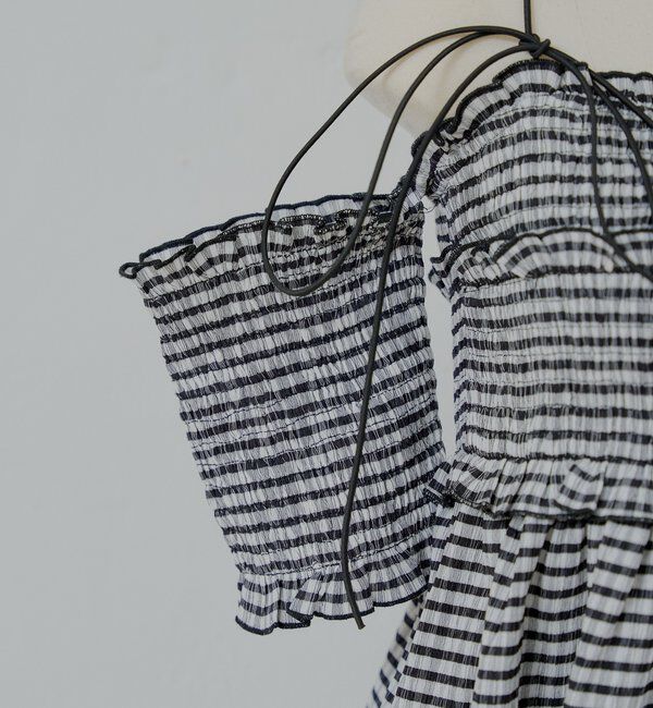  「【水着】シャーリングオフショル3点セット」|ビキニ|