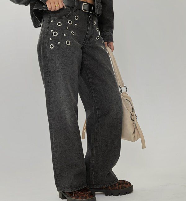  「EYELET LOW RISE DENIM /アイレットローライズデニム」|デニム|