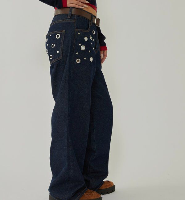  「EYELET LOW RISE DENIM /アイレットローライズデニム」|デニム|