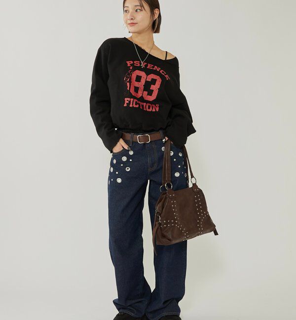  「EYELET LOW RISE DENIM /アイレットローライズデニム」|デニム|