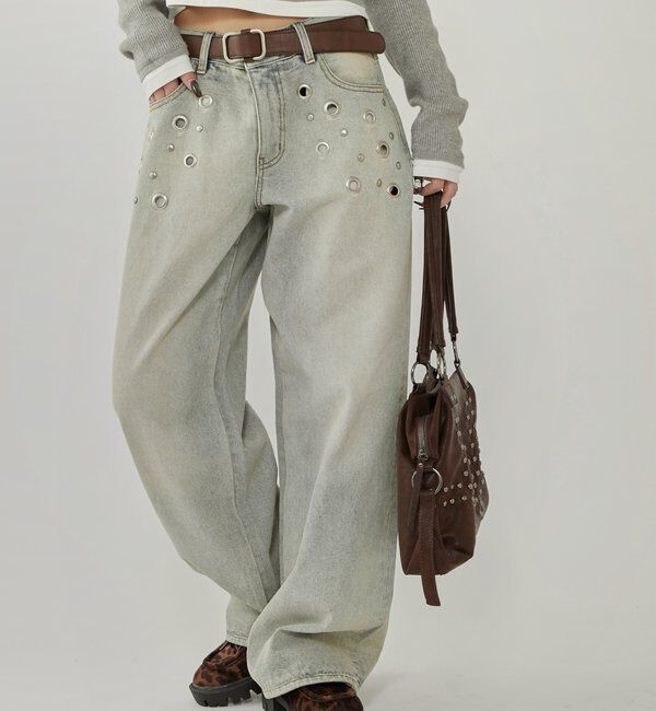  「EYELET LOW RISE DENIM /アイレットローライズデニム」|デニム|