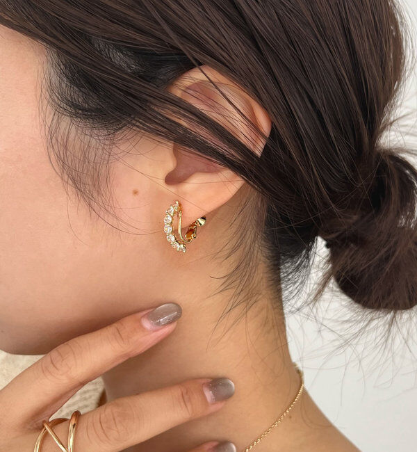  「〈GOLDY/ゴールディ〉ストーンイヤリング」|リング|