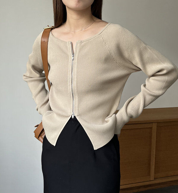  「2WAYジップニット」|ニット・セーター|