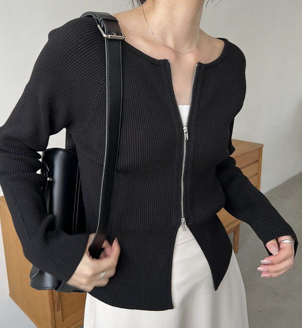  「2WAYジップニット」|ニット・セーター|