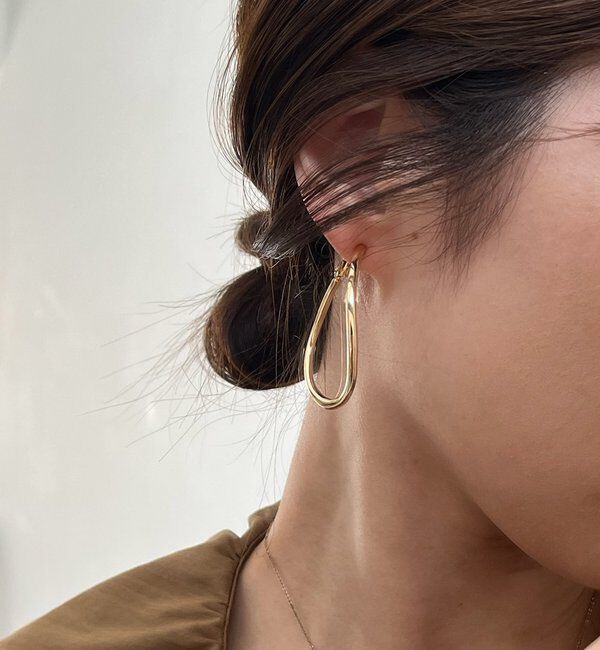  「〈GOLDY/ゴールディ〉カービーフープイヤリング」|リング|