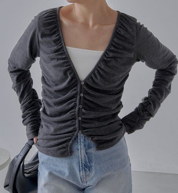  「パイピングドレープカーディガン」|Tシャツ・カットソー|