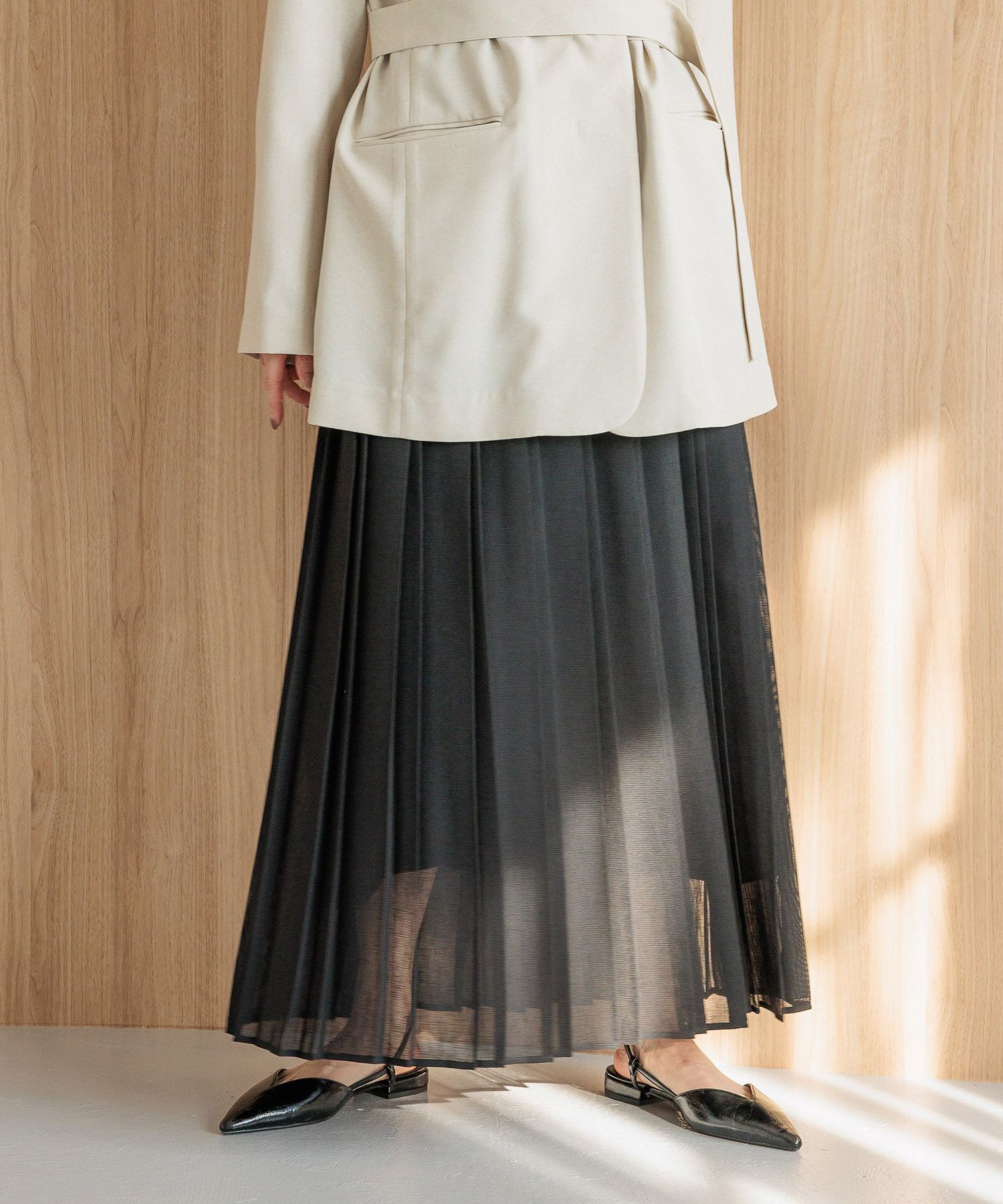 A part by 「メッシュプリーツスカート」|スカート|