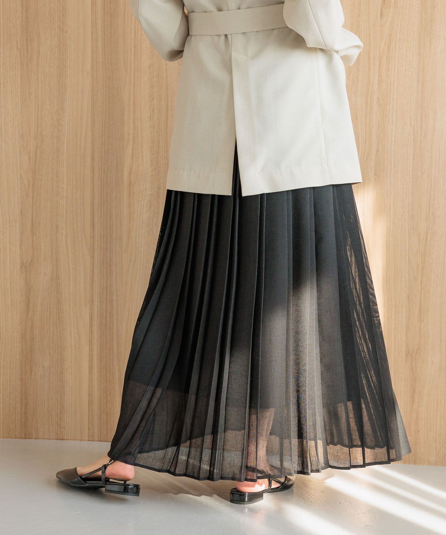 A part by 「メッシュプリーツスカート」|スカート|
