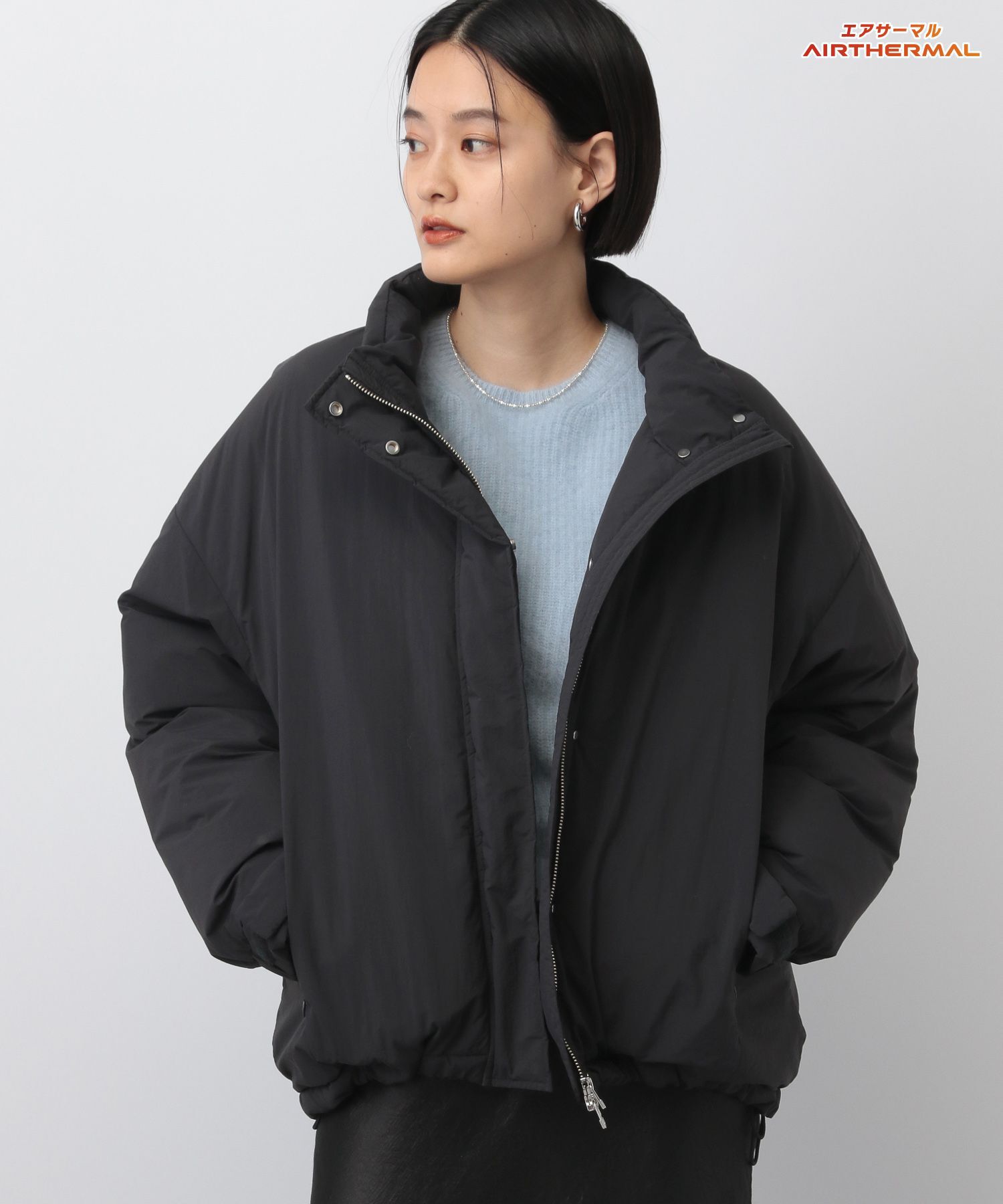 A part by 「エアサーマルスタンドブルゾン」|ダウン|ブラック