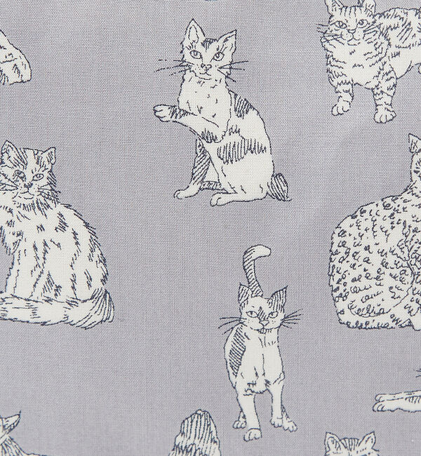 collex「リバティプリント バッグインバッグ ミャオウ 猫柄」|エコバッグ|