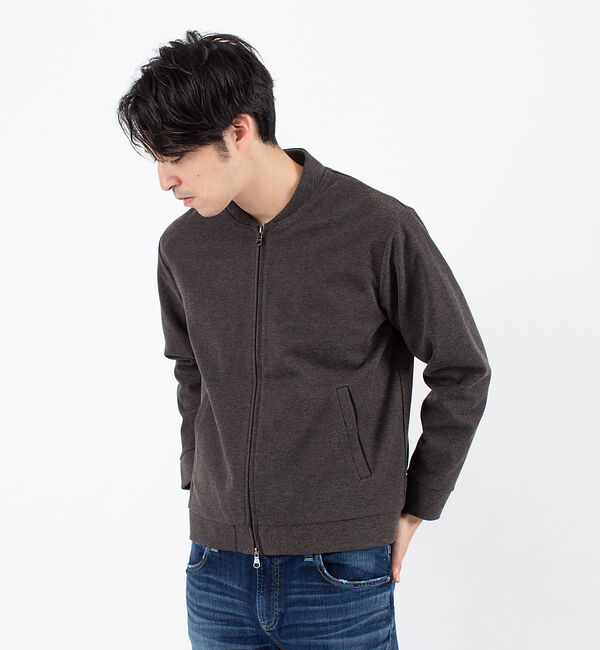 ABAHOUSE「ストレッチメルトン イージー ブルゾン」|ブルゾン・スタジャン|