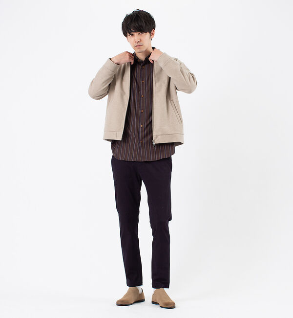 ABAHOUSE「ストレッチメルトン イージー ブルゾン」|ブルゾン・スタジャン|
