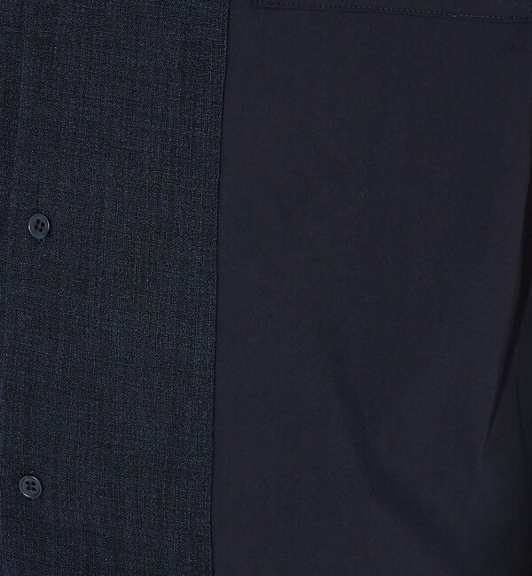 ABAHOUSE「タイプライター 切替 コンビ 半袖シャツ」|シャツ・ブラウス|