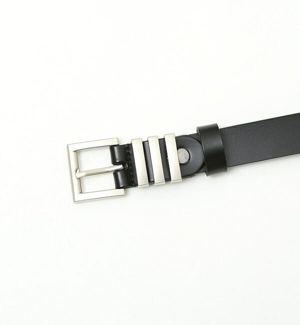 ABAHOUSE「OILED LEATHER BLACK NARROW BELT」|ベルト|