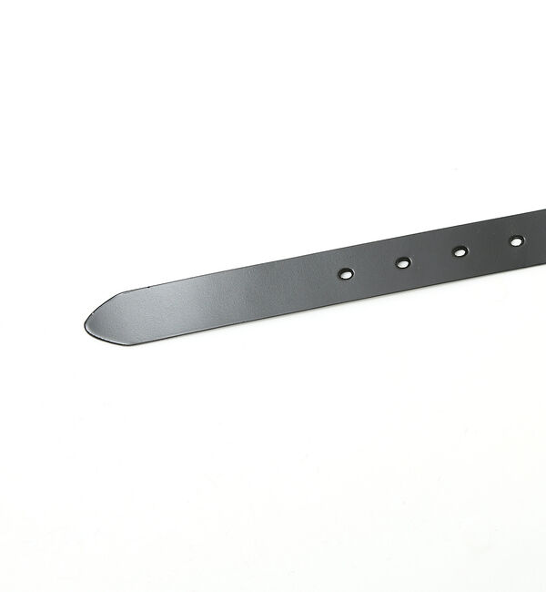ABAHOUSE「OILED LEATHER BLACK NARROW BELT」|ベルト|