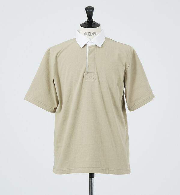 ABAHOUSE「【BARBARRIAN / バーバリアン】LIGHT WEGHT 無地/ボーダー」|ポロシャツ|ベージュ