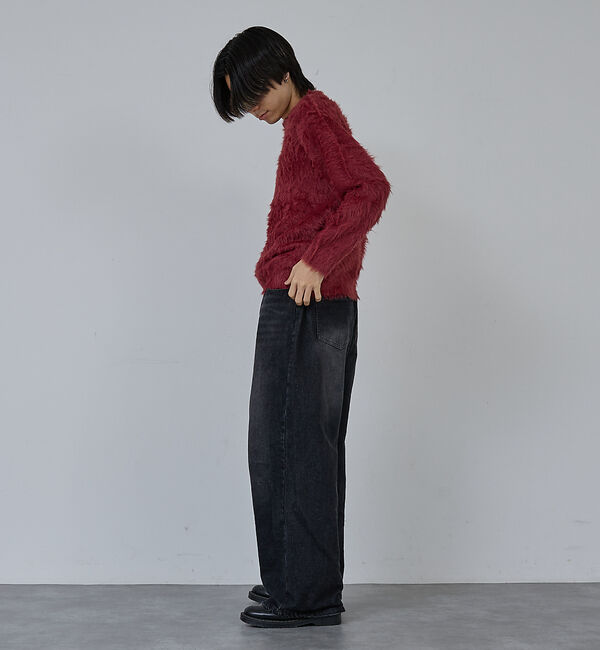 ABAHOUSE「【AH ABAHOUSE】ロングシャギー クルーネックニット」|ニット・セーター|