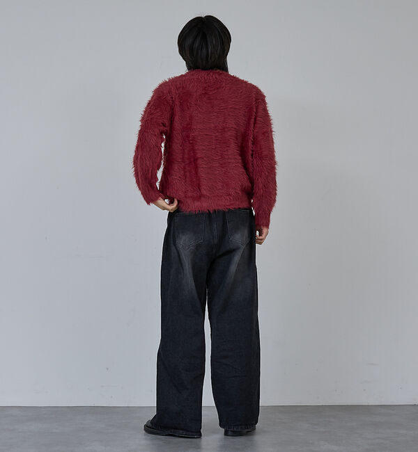 ABAHOUSE「【AH ABAHOUSE】ロングシャギー クルーネックニット」|ニット・セーター|