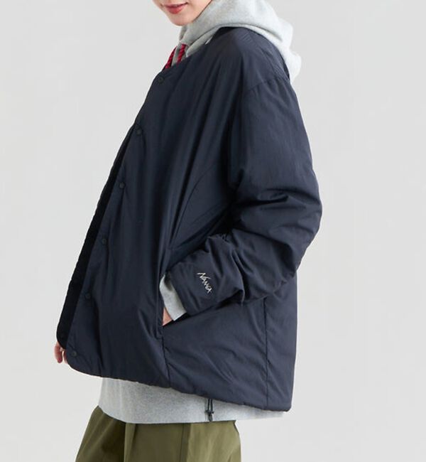 ABAHOUSE「【NANGA/ナンガ】ノーカラー ソフトダウンカーディガン /NO COLLAR」|ダウン|