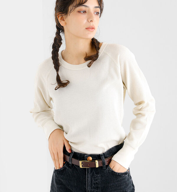 Rouge vif「【FRUIT OF THE LOOM】無地 サーマルロンTEE / ラグラン /」|Tシャツ・カットソー|ホワイト