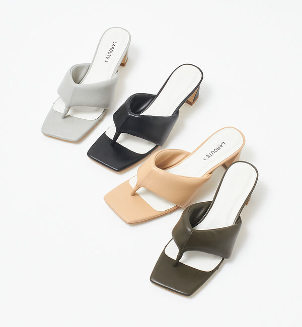 AU BANNISTER「【LAROUTE】クッショントングサンダル」|サンダル|