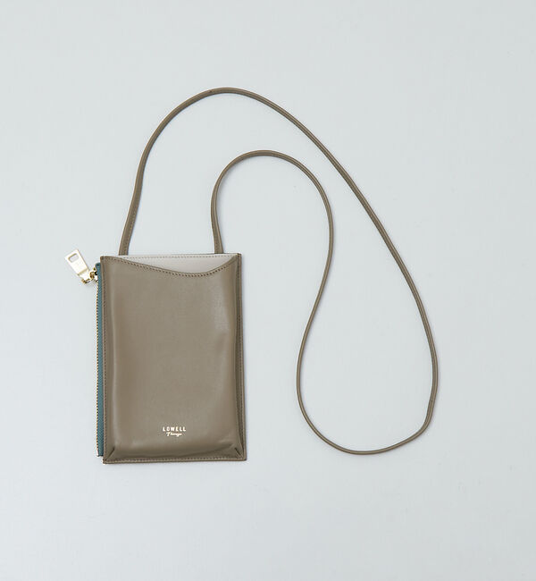 LOWELL things「【LEE掲載】Reles/レザーマルチスマホミニショルダー」|モバイルケース|グリーン