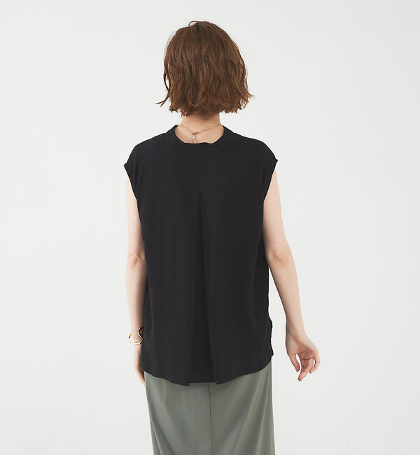 abahouse mavie「レーヨンリネンノースリーブシャツ」|シャツ・ブラウス|