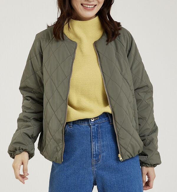 abahouse mavie「キルトリバーシブルブルゾン」|ブルゾン・スタジャン|カーキ