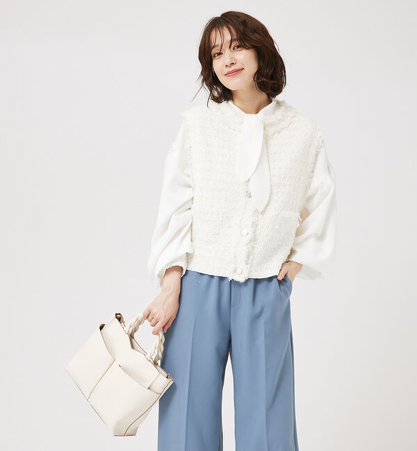 abahouse mavie「ボウタイデニムシャツ」|シャツ・ブラウス|