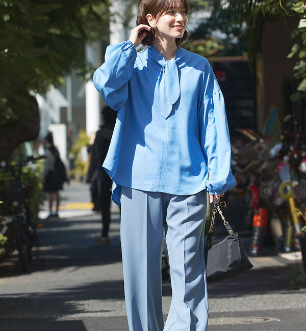 abahouse mavie「ボウタイデニムシャツ」|シャツ・ブラウス|