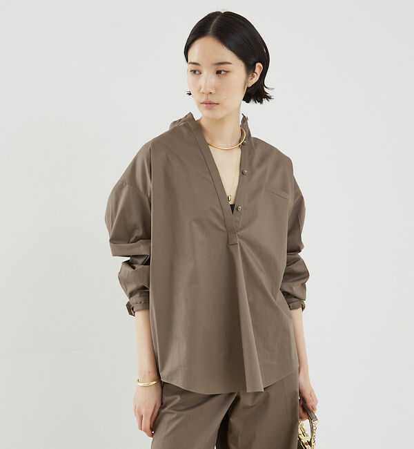 The Store by C' 「【SA SU PHI】BALLOON SHIRT／バルーンシャツ」|シャツ・ブラウス|モカ
