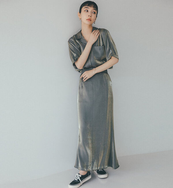 NOMINE「【セットアップ対応】スパークシャンブレーマーメイドスカート」|スカート|