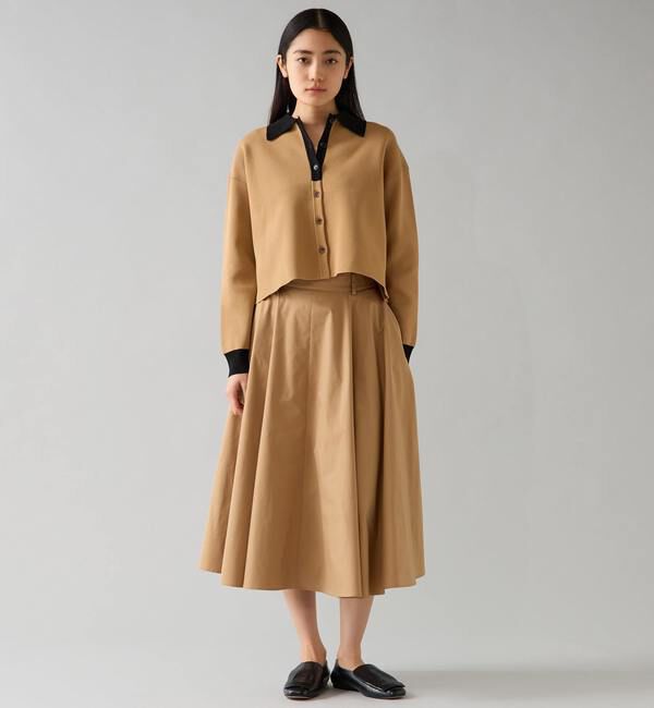 TIARA「バイカラーポロニットカーディガン」|ニット・セーター|