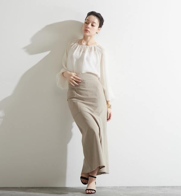 Liesse「シアーギャザーブラウス」|シャツ・ブラウス|