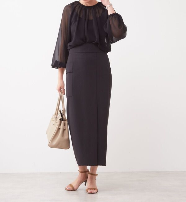 Liesse「シアーギャザーブラウス」|シャツ・ブラウス|