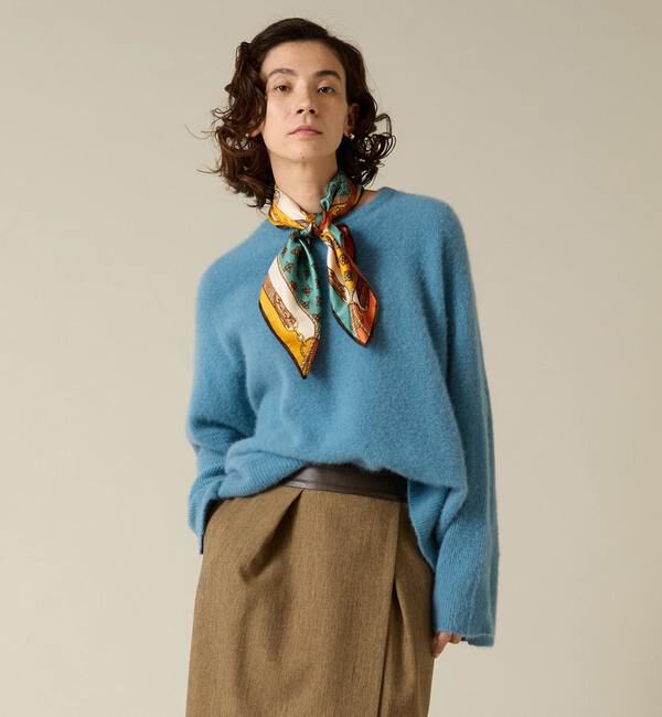 Liesse「フォックスウールビッグニット」|ニット・セーター|ブルー