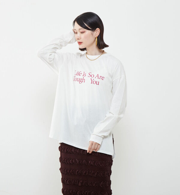 SOFFITTO「ロゴプリントロングTシャツ」|Tシャツ・カットソー|