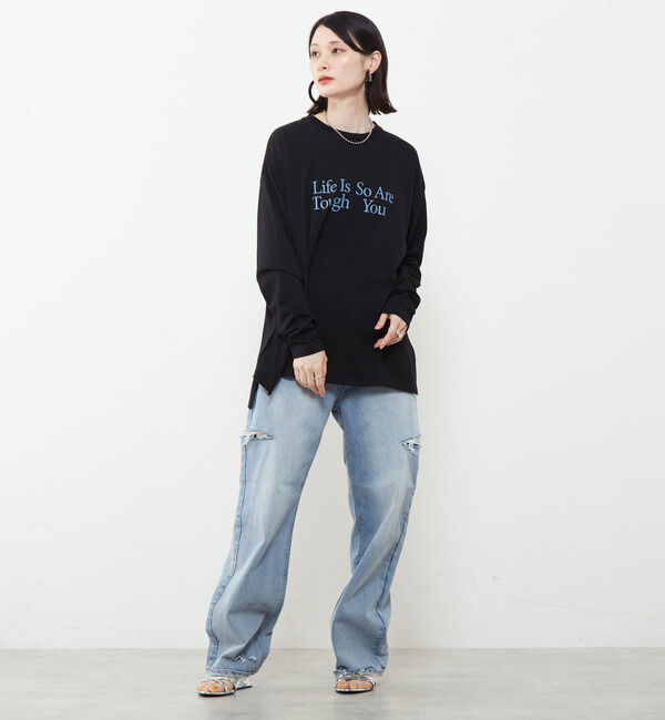 SOFFITTO「ロゴプリントロングTシャツ」|Tシャツ・カットソー|