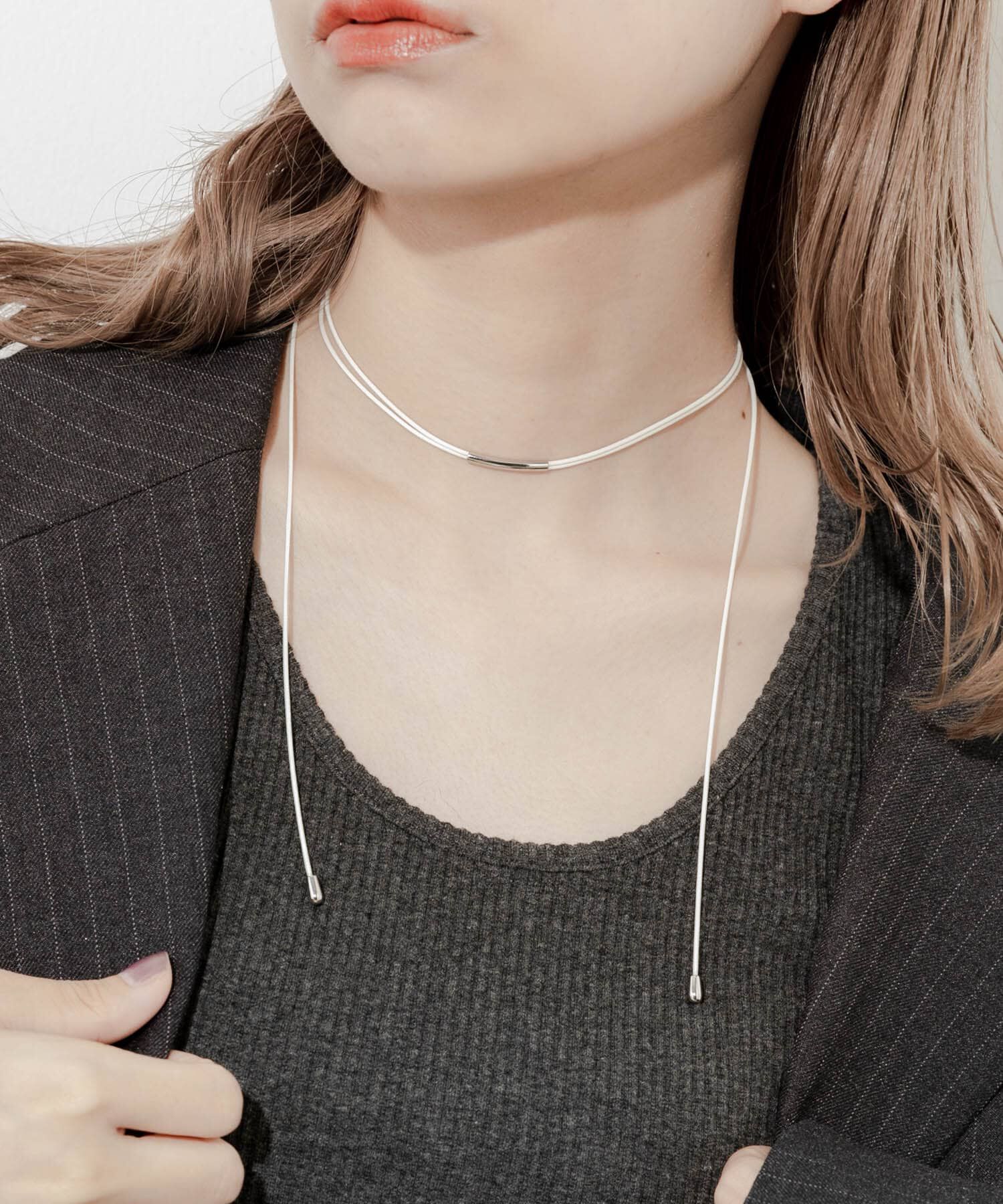 SMELLY「コードチョーカーネックレス」|ネックレス|ホワイト