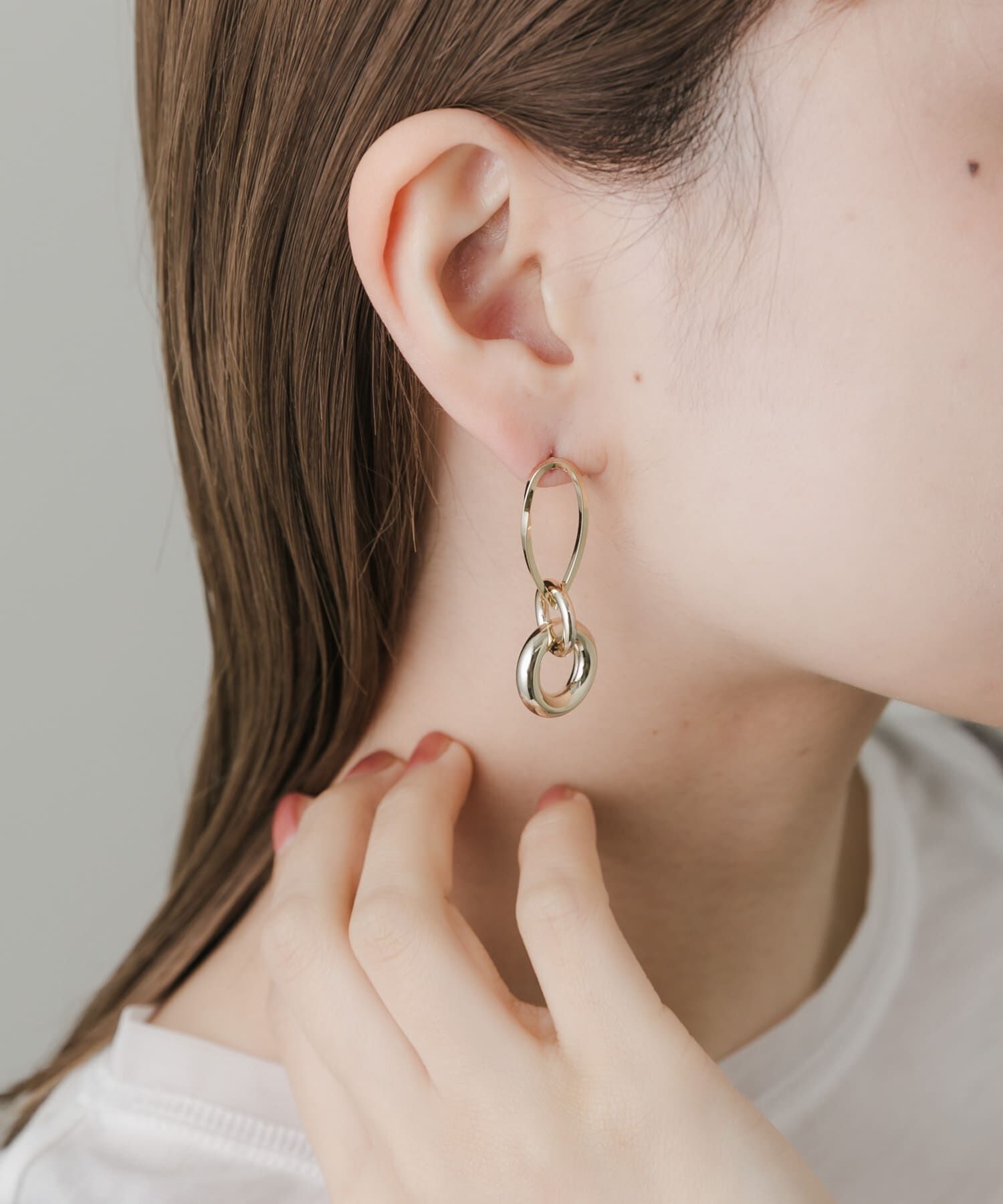 SMELLY「ニュアンスメタルデザインピアス」|ピアス|