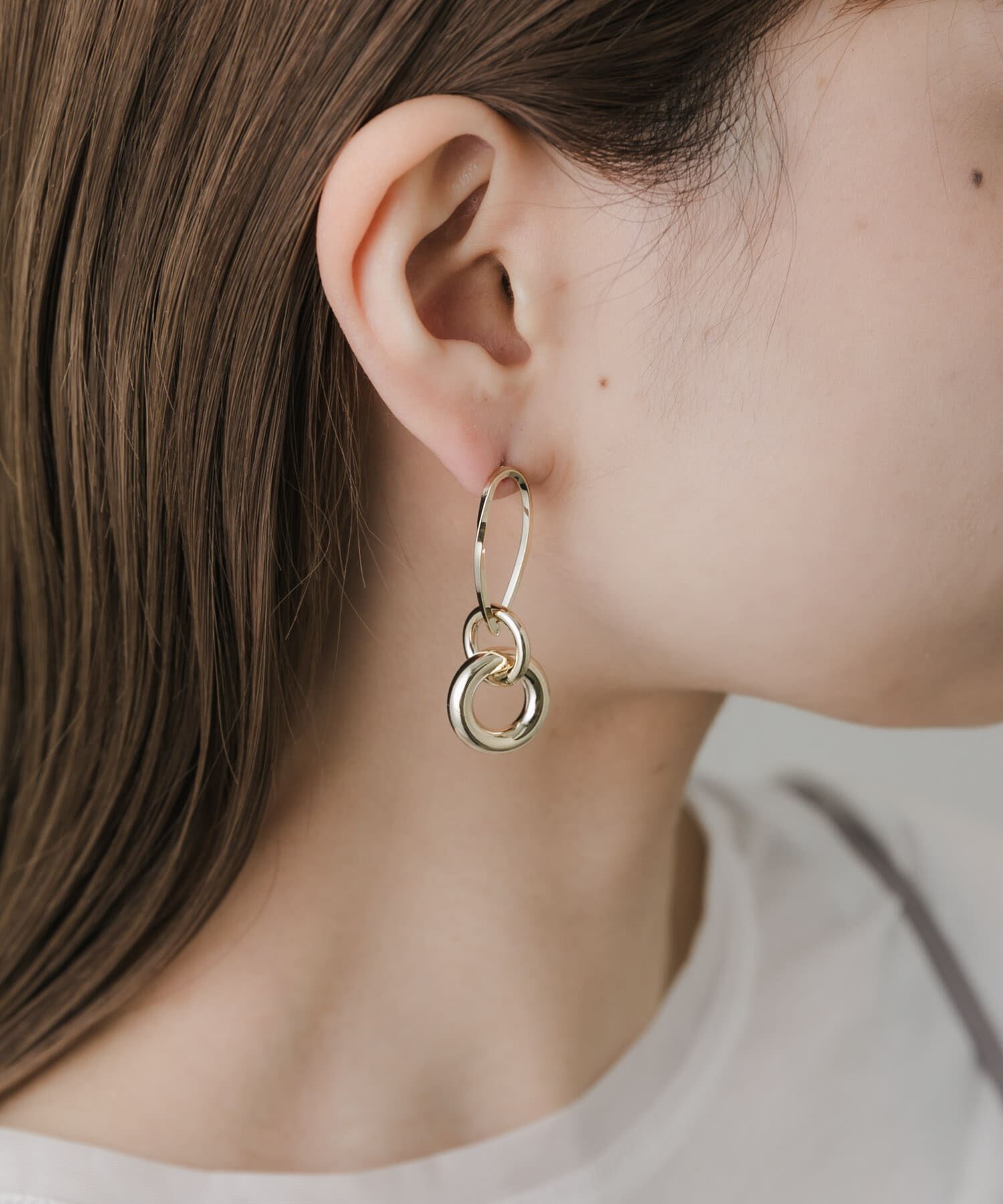 SMELLY「ニュアンスメタルデザインピアス」|ピアス|