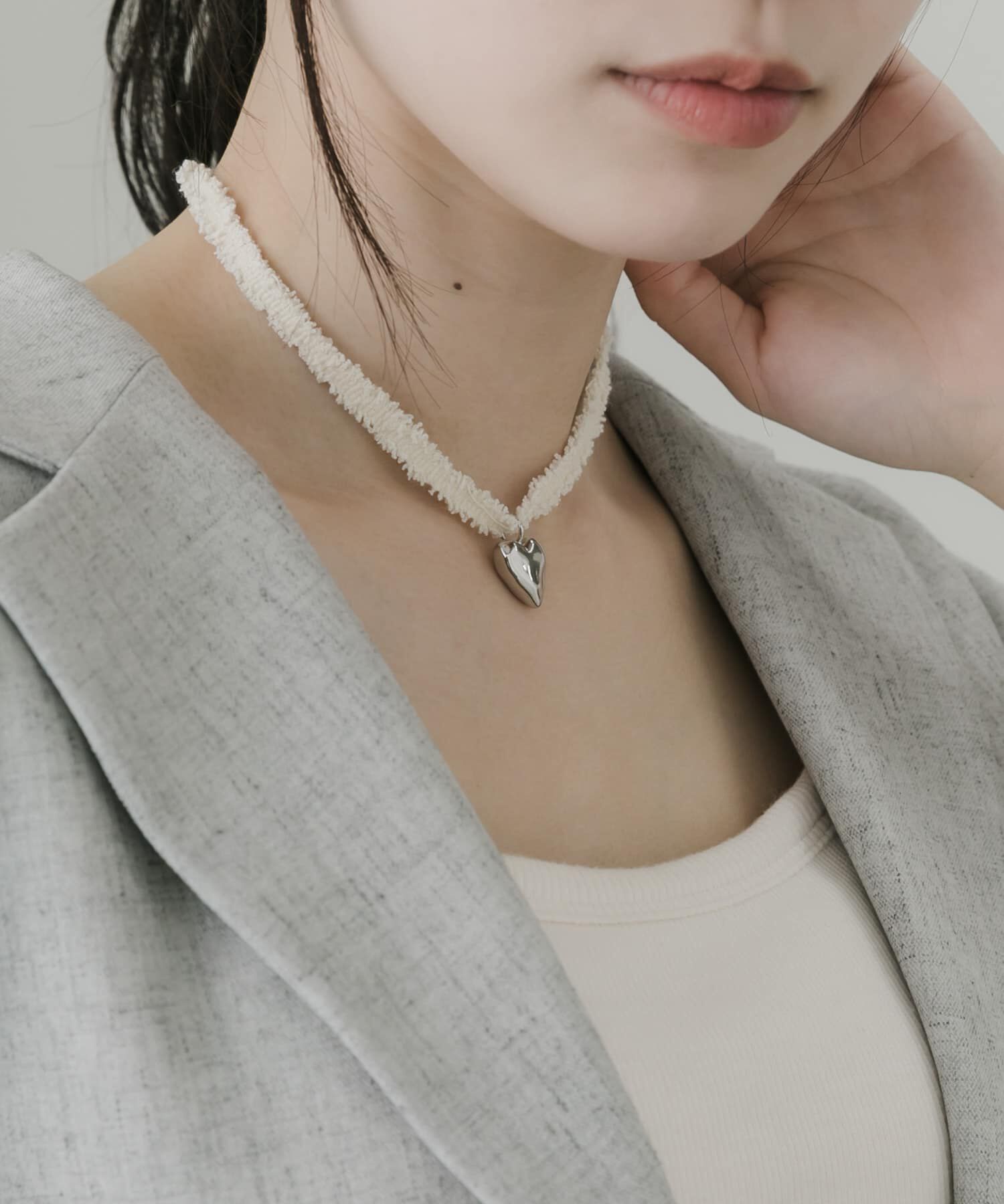 SMELLY「ハートトップフリンジネックレス」|ネックレス|