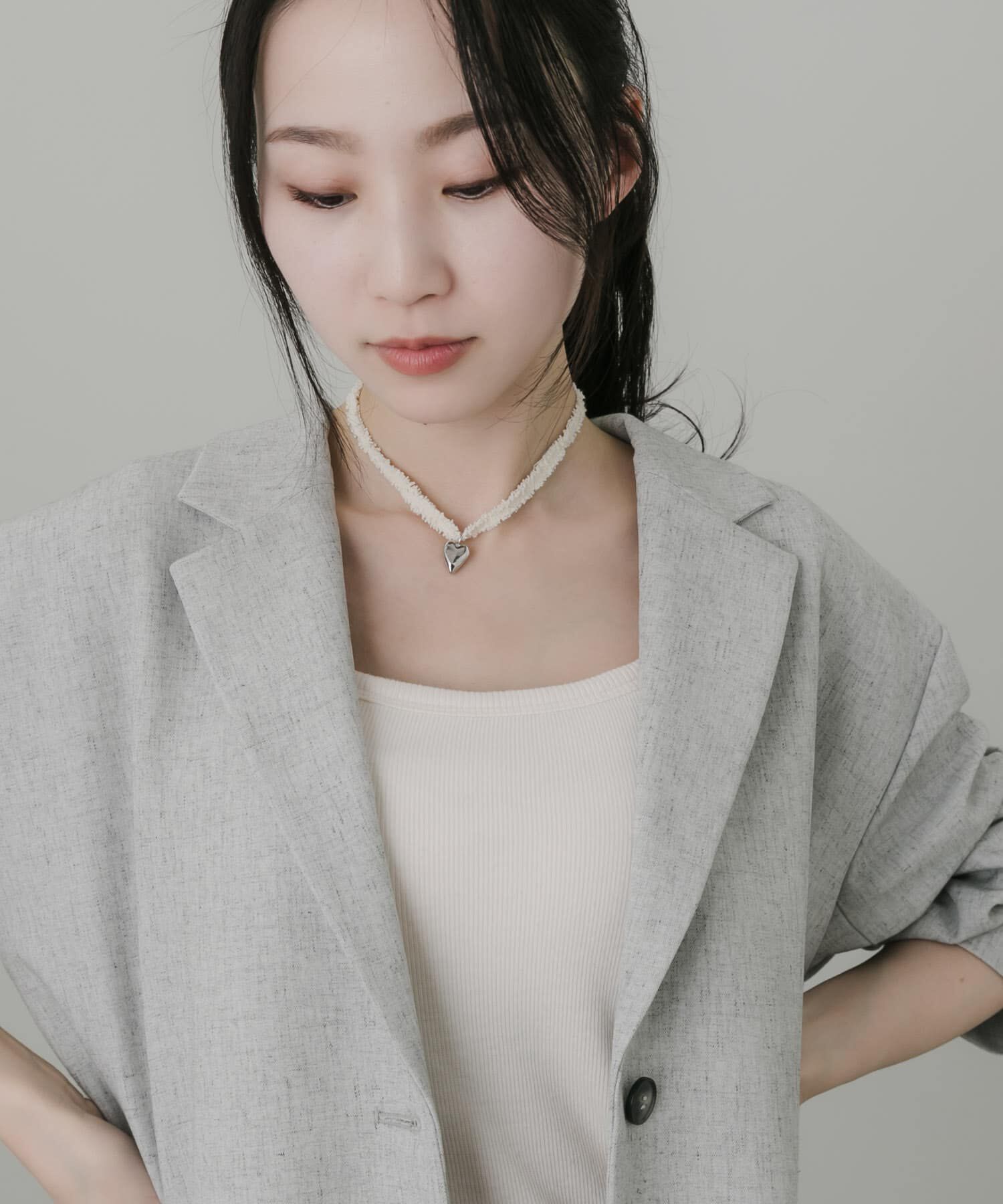 SMELLY「ハートトップフリンジネックレス」|ネックレス|