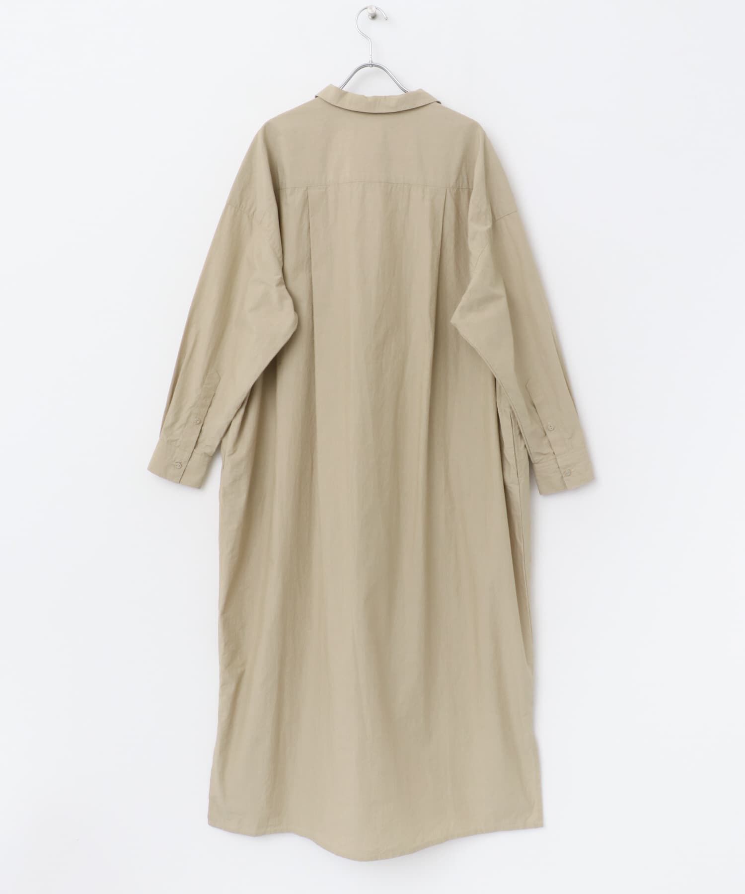 かぐれ「『2サイズ展開』コットンシルクシャツワンピース」|ワンピース|