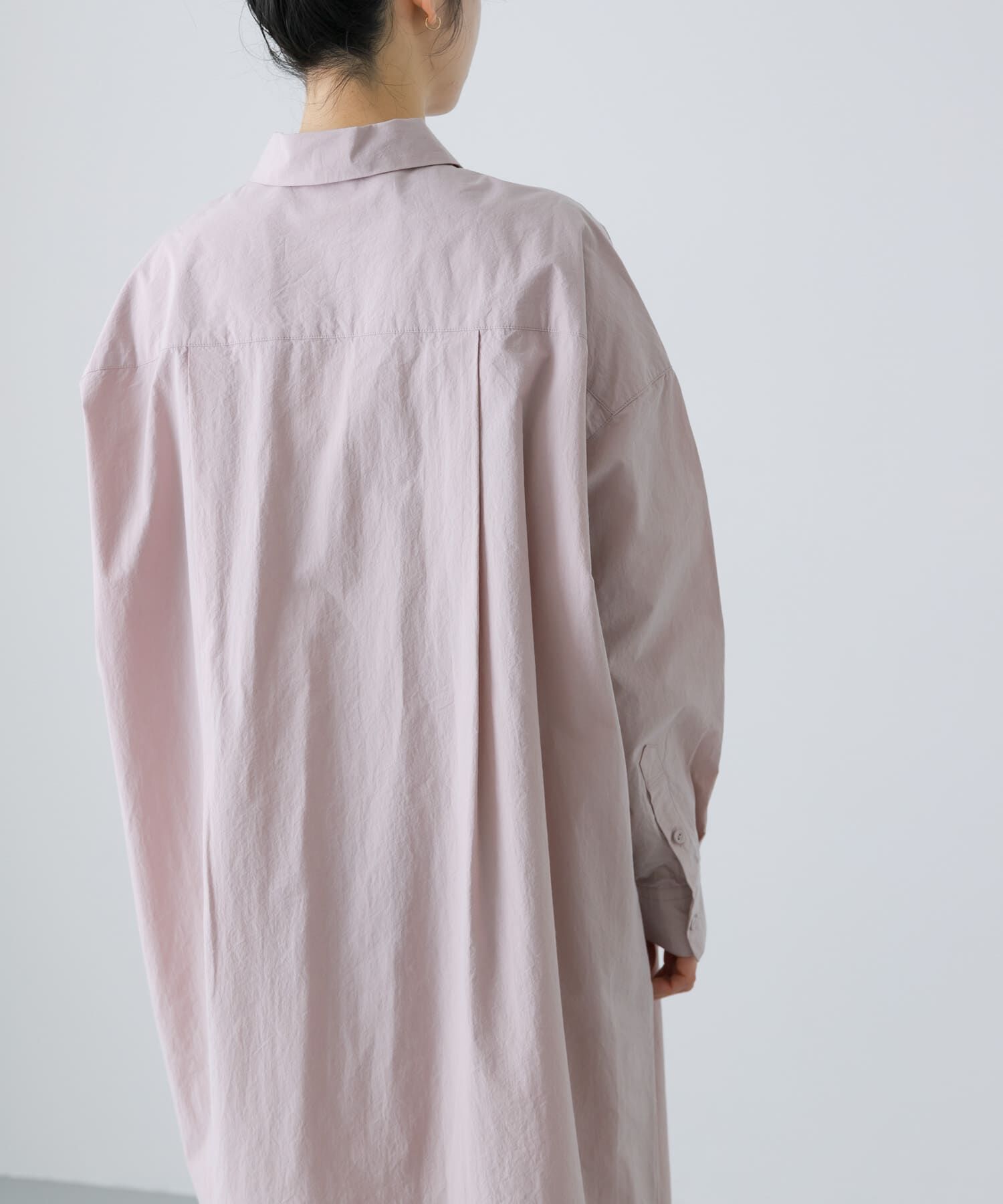 かぐれ「『2サイズ展開』コットンシルクシャツワンピース」|ワンピース|