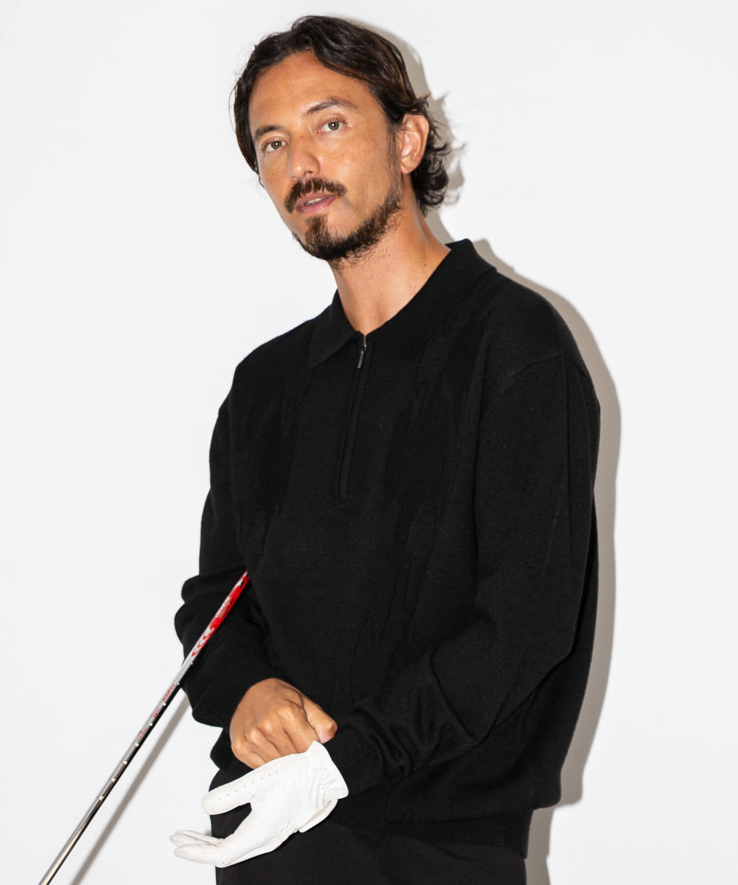 Sonny Label 「OOPS　ケーブル襟付きニットポロシャツ」|ニット・セーター|