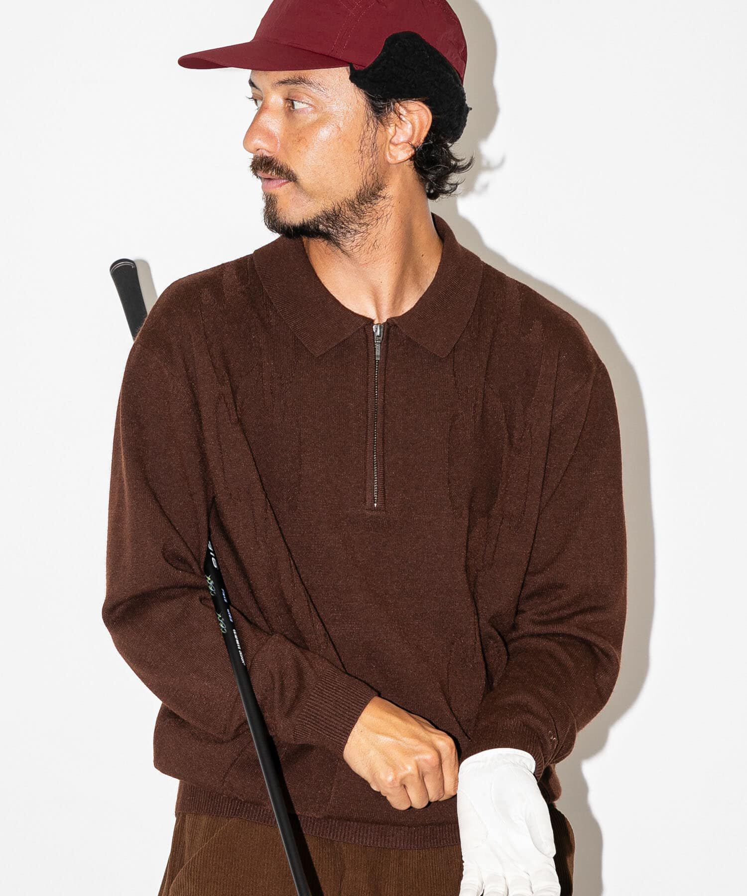 Sonny Label 「OOPS　ケーブル襟付きニットポロシャツ」|ニット・セーター|