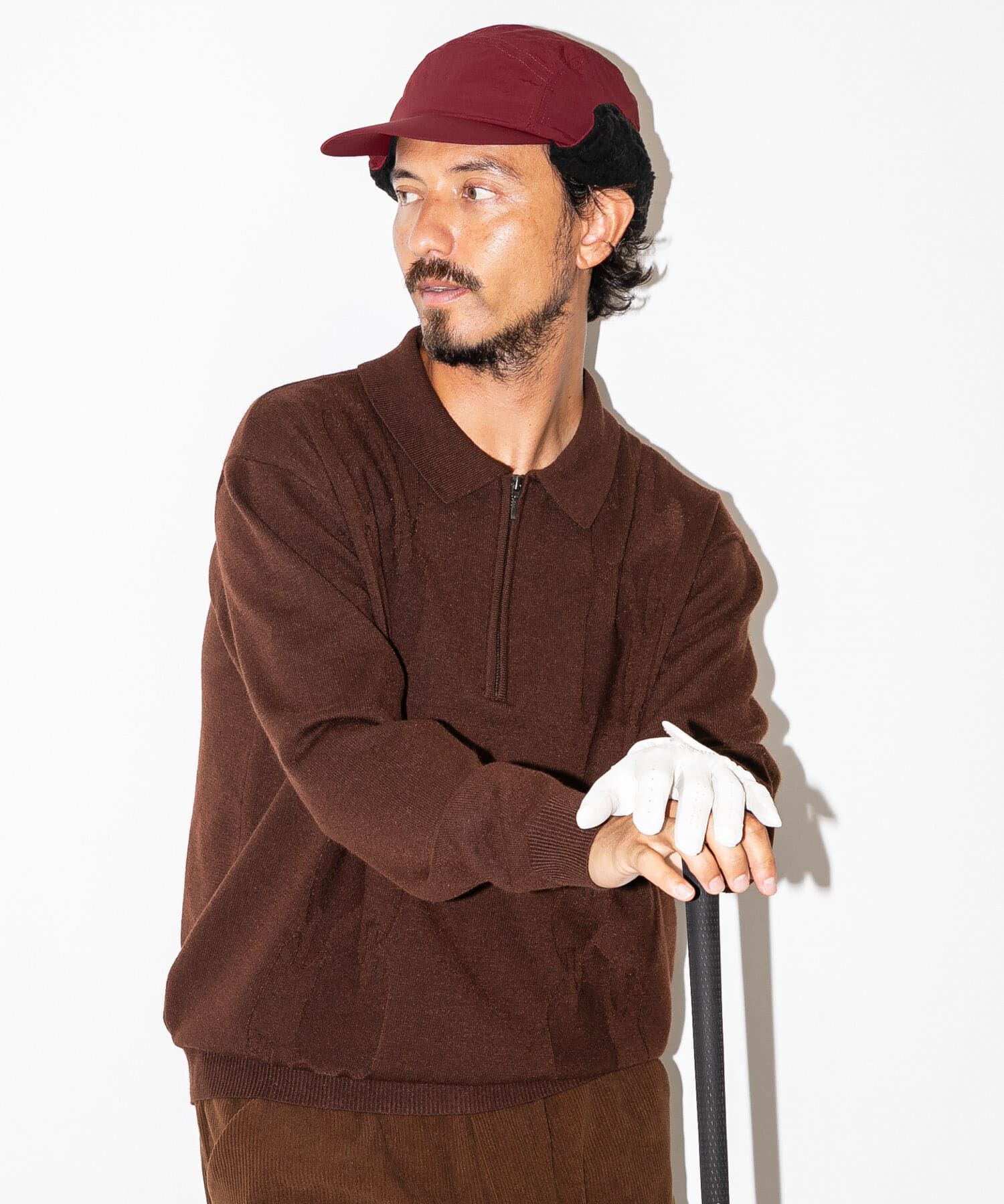 Sonny Label 「OOPS　ケーブル襟付きニットポロシャツ」|ニット・セーター|