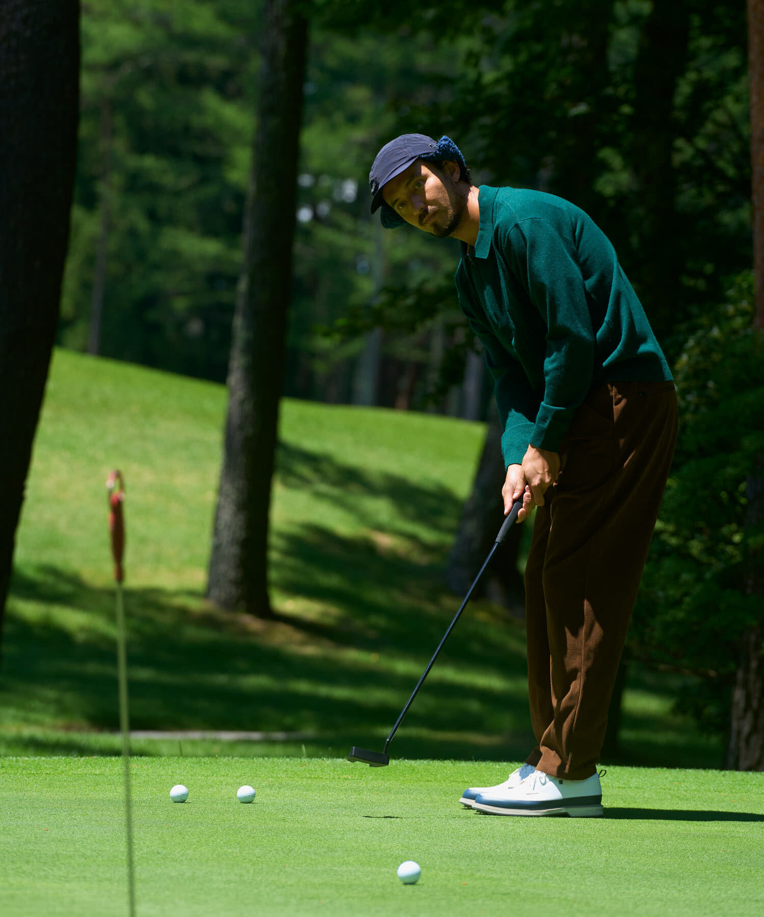 Sonny Label 「OOPS　ケーブル襟付きニットポロシャツ」|ニット・セーター|