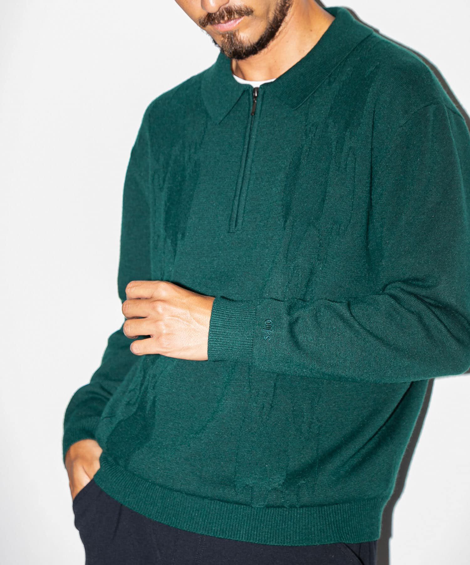 Sonny Label 「OOPS　ケーブル襟付きニットポロシャツ」|ニット・セーター|